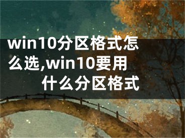 win10分区格式怎么选,win10要用什么分区格式