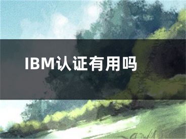 IBM认证有用吗