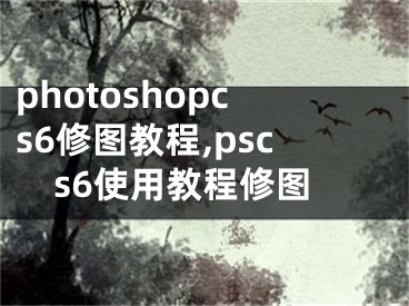 photoshopcs6修图教程,pscs6使用教程修图