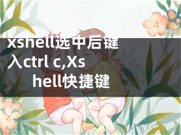 xshell选中后键入ctrl c,Xshell快捷键 