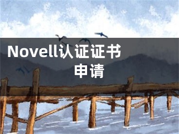 Novell认证证书申请