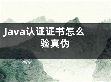 Java认证证书怎么验真伪