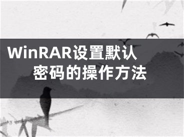 WinRAR设置默认密码的操作方法