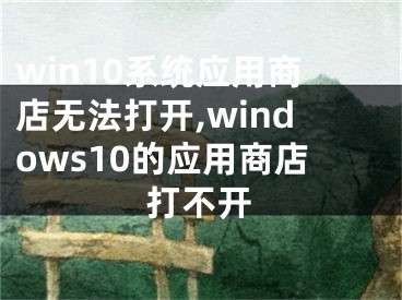 win10系统应用商店无法打开,windows10的应用商店打不开