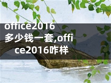 office2016多少钱一套,office2016咋样