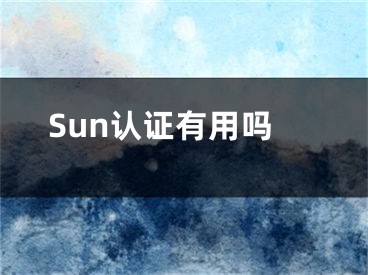 Sun认证有用吗