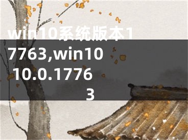 win10系统版本17763,win10 10.0.17763