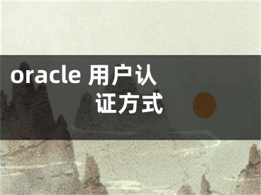 oracle 用户认证方式