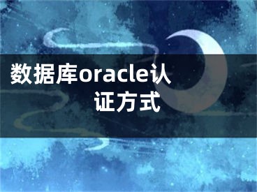 数据库oracle认证方式