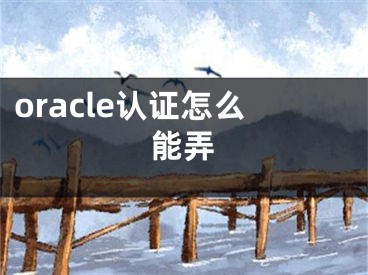 oracle认证怎么能弄