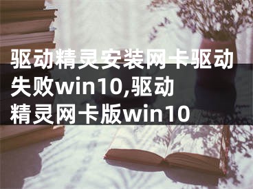 驱动精灵安装网卡驱动失败win10,驱动精灵网卡版win10