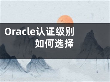 Oracle认证级别如何选择