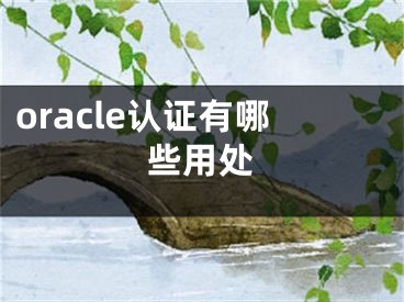 oracle认证有哪些用处