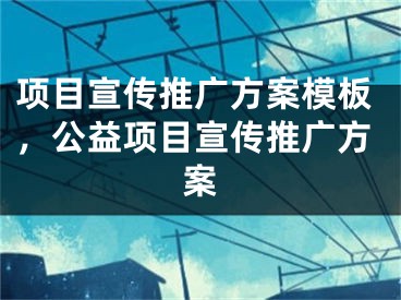 项目宣传推广方案模板，公益项目宣传推广方案