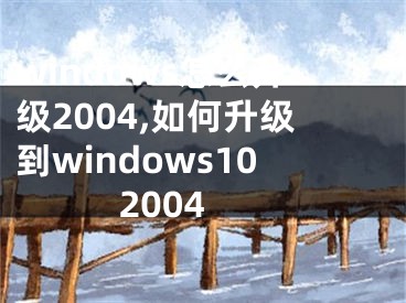 windows怎么升级2004,如何升级到windows10 2004
