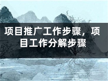 项目推广工作步骤，项目工作分解步骤