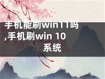 手机能刷win11吗,手机刷win 10系统