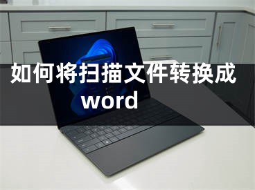 如何将扫描文件转换成word