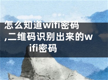 怎么知道wifi密码,二维码识别出来的wifi密码