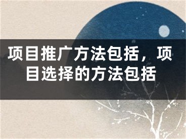 项目推广方法包括，项目选择的方法包括