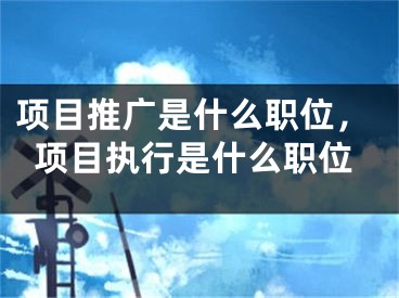 项目推广是什么职位，项目执行是什么职位