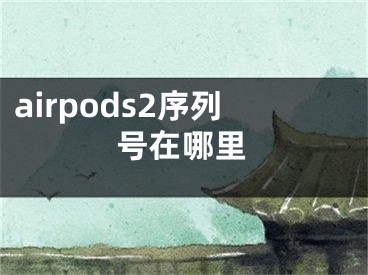 airpods2序列号在哪里