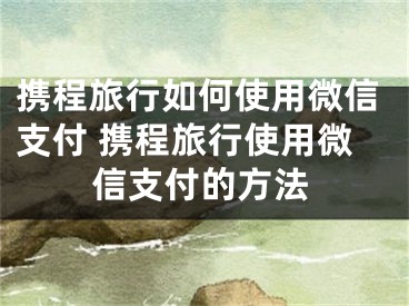 携程旅行如何使用微信支付 携程旅行使用微信支付的方法