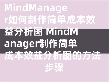 MindManager如何制作简单成本效益分析图 MindManager制作简单成本效益分析图的方法步骤