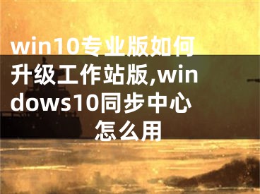 win10专业版如何升级工作站版,windows10同步中心怎么用