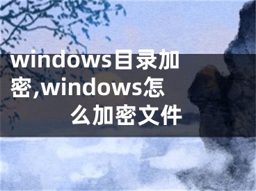 windows目录加密,windows怎么加密文件