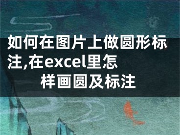 如何在图片上做圆形标注,在excel里怎样画圆及标注