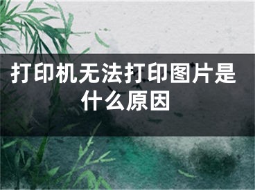 打印机无法打印图片是什么原因