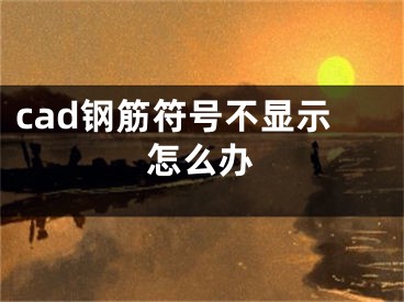 cad钢筋符号不显示怎么办