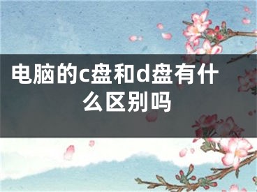 电脑的c盘和d盘有什么区别吗