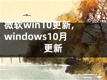 微软win10更新,windows10月更新