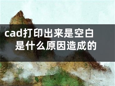 cad打印出来是空白是什么原因造成的