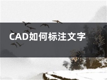 CAD如何标注文字