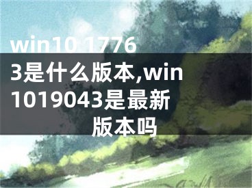 win10 17763是什么版本,win1019043是最新版本吗