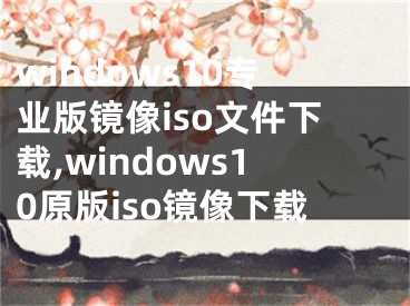 windows10专业版镜像iso文件下载,windows10原版iso镜像下载 