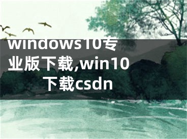 windows10专业版下载,win10下载csdn