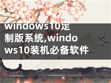 windows10定制版系统,windows10装机必备软件