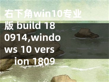 右下角win10专业版 build 180914,windows 10 version 1809