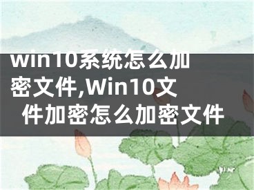 win10系统怎么加密文件,Win10文件加密怎么加密文件