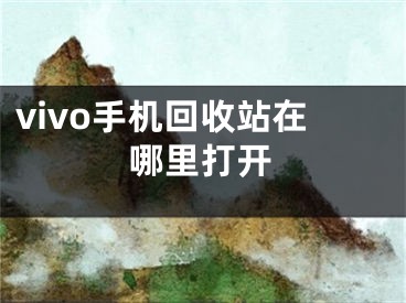 vivo手机回收站在哪里打开