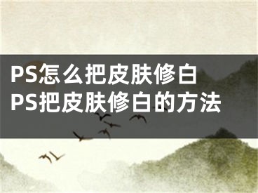 PS怎么把皮肤修白 PS把皮肤修白的方法