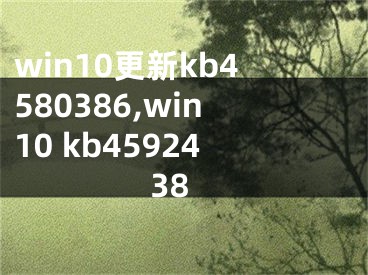 win10更新kb4580386,win10 kb4592438