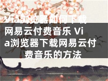 Via浏览器如何下载网易云付费音乐 Via浏览器下载网易云付费音乐的方法