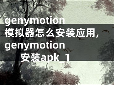 genymotion模拟器怎么安装应用,genymotion安装apk_1