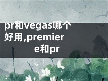 pr和vegas哪个好用,premiere和pr