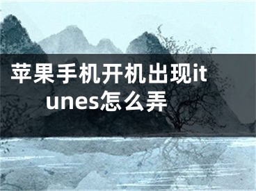 苹果手机开机出现itunes怎么弄